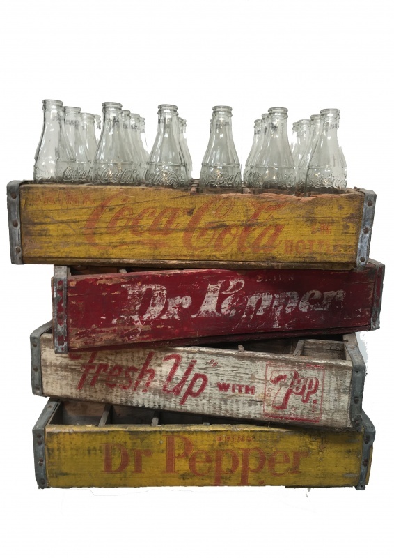 Antieke Coca-Cola krat 47x30x10cm
