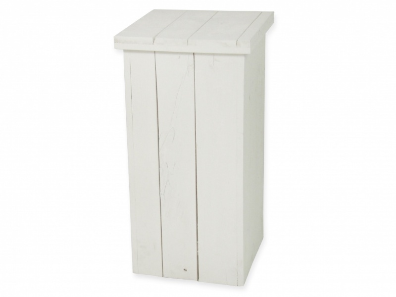 Zuil steigerhout wit hoog