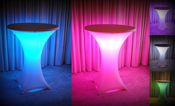 Statafel met rok en led