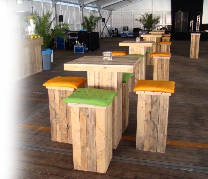 Set steigerhout hoog