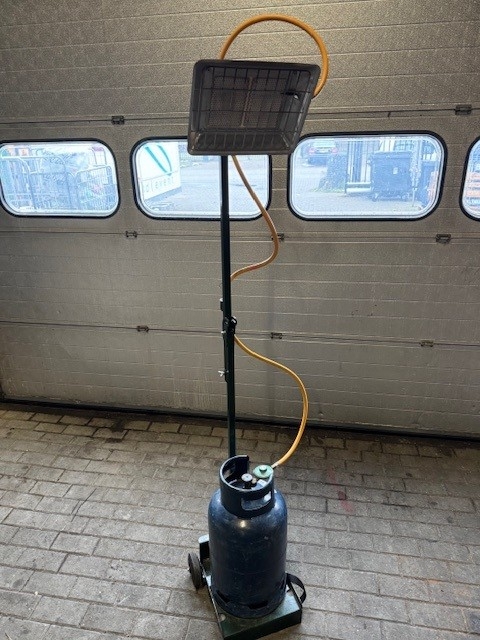 Gasverwarmer statief groen