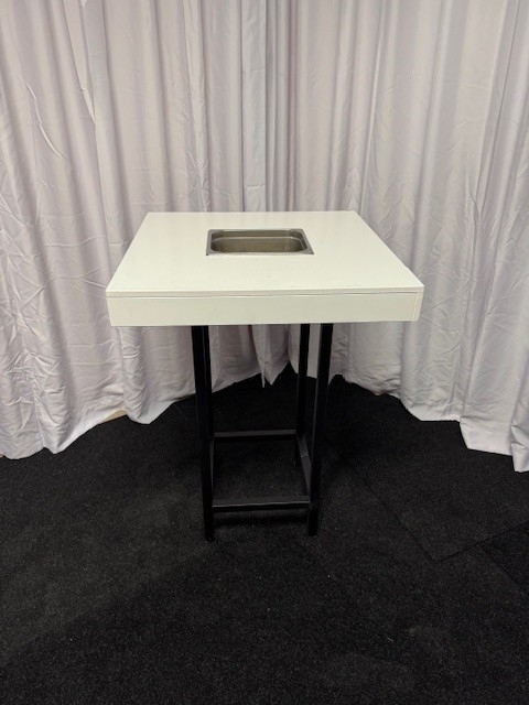 Statafel Industrial White met ijsbak