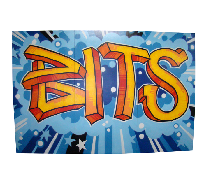 Decorwand Graffiti 'Bits'