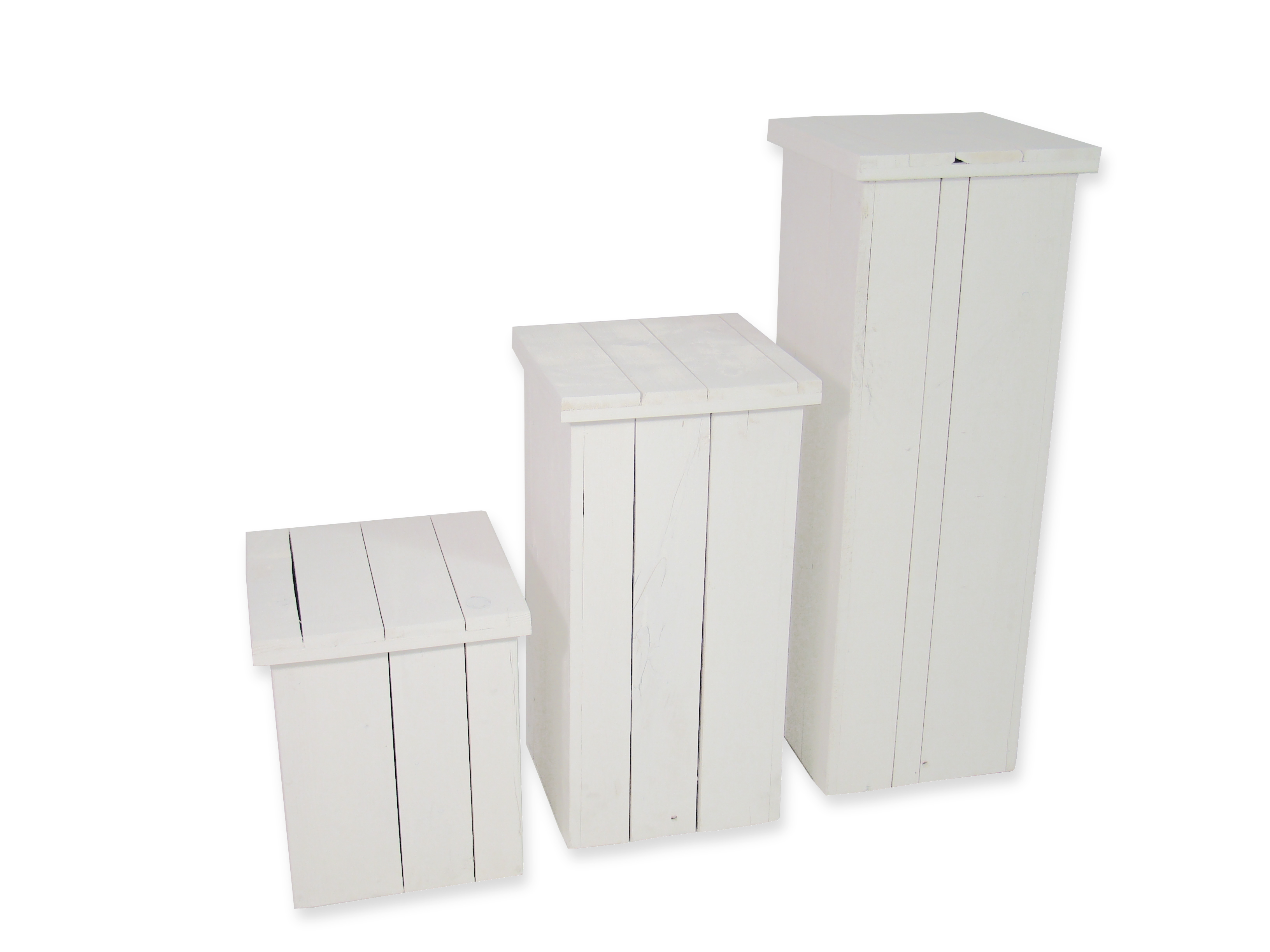 Zuil steigerhout wit middel