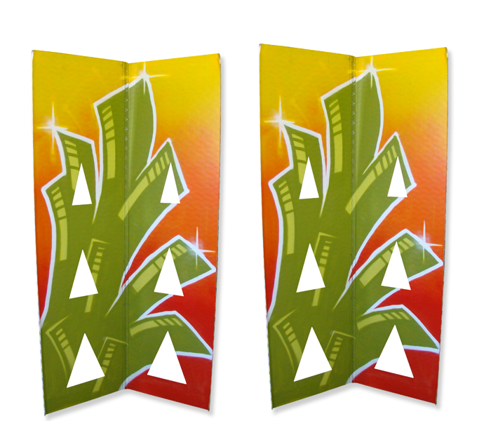 Set scheidingswanden Graffiti 'Booze'