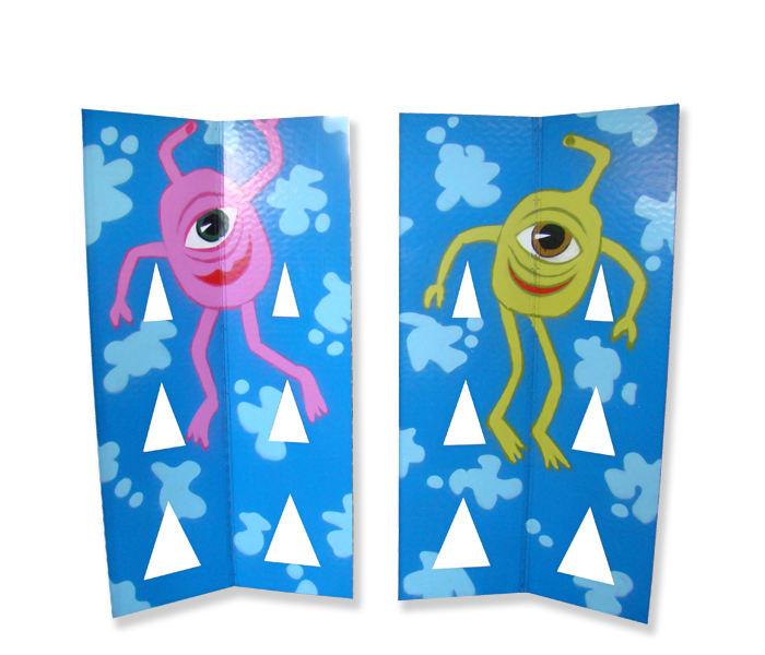 Set scheidingswanden Graffiti 'Thirst'