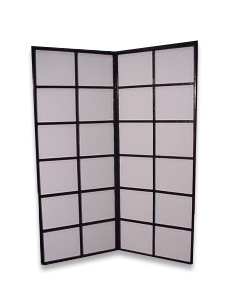 Scheidingswand zwart-wit 2,2x2m (hxb)